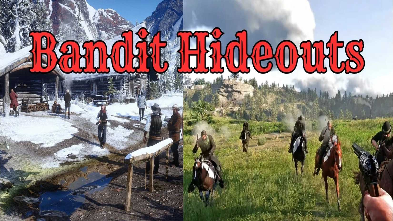 Bandit Hideout official mod image showing bandit hideouts in Red Dead Redemption 2