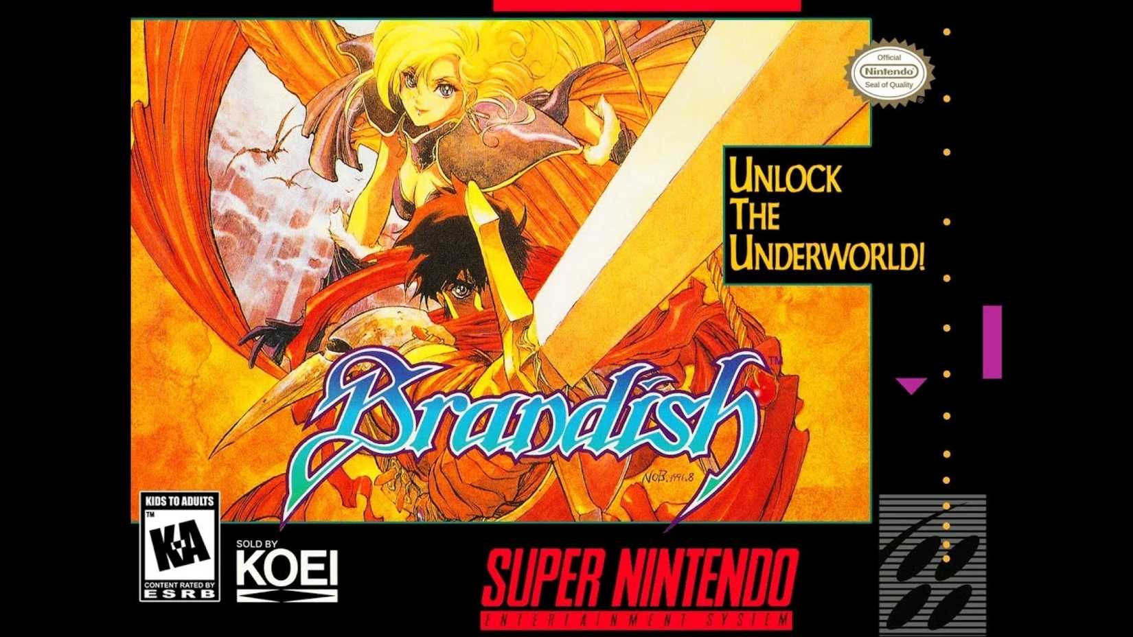 Brandish SNES box art