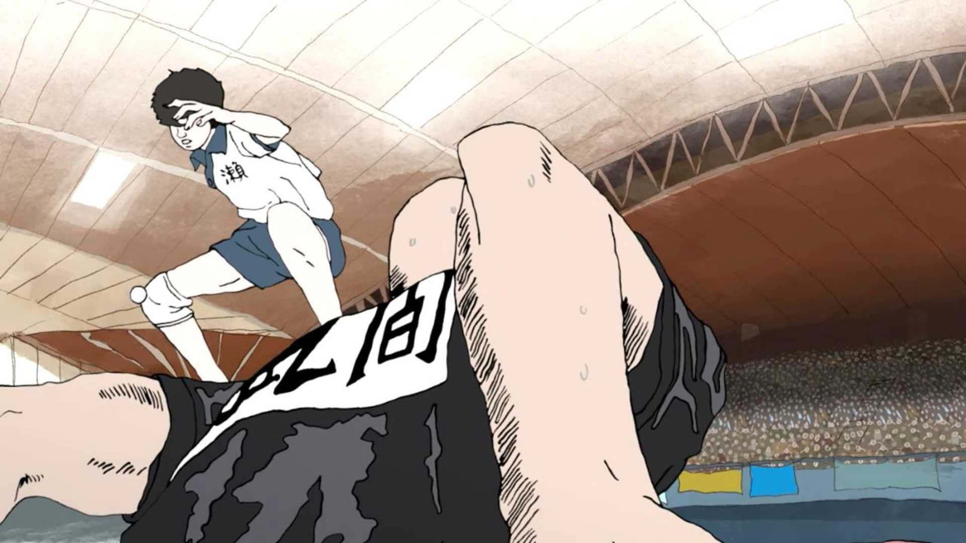 Peco vs. Dragon in Ping Pong the Animation anime
