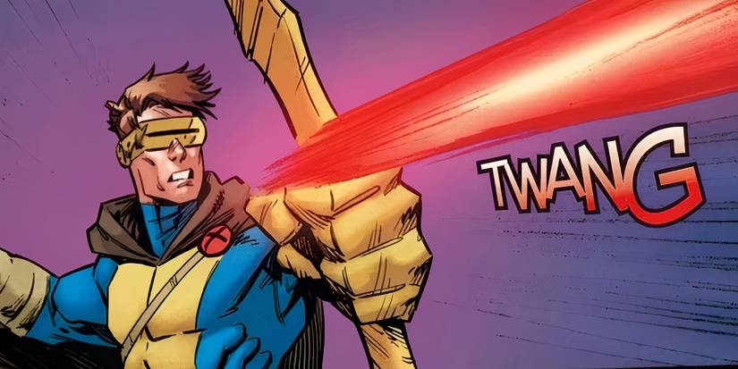Cyclops firing a bow and arrow.