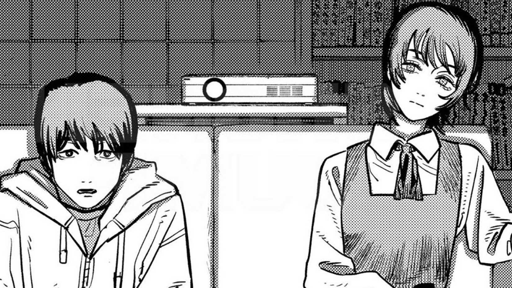 Eri and Yuta watch a movie in Tatsuki Fujimoto's Goodbye, Eri.