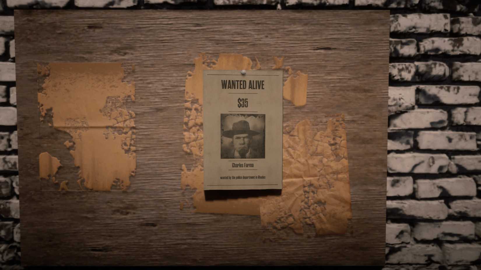 Example of a new bounty hunting poster added by the mod for Red Dead Redemption 2