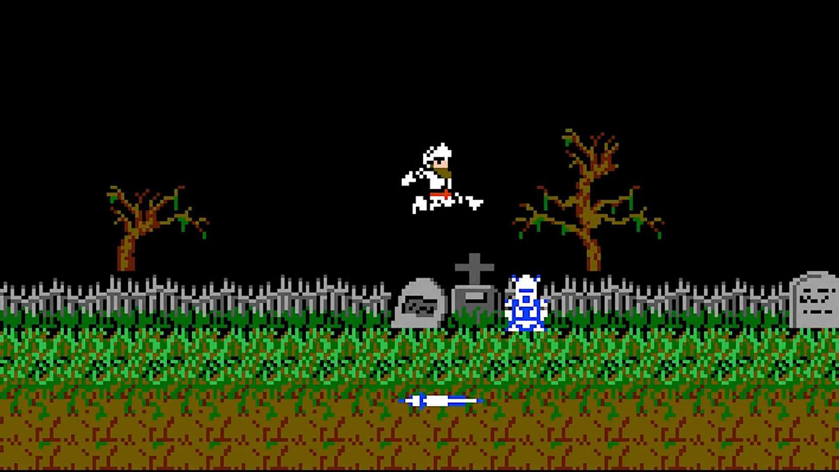 A Ghosts 'n Goblins screenshot featuring the game's first level.