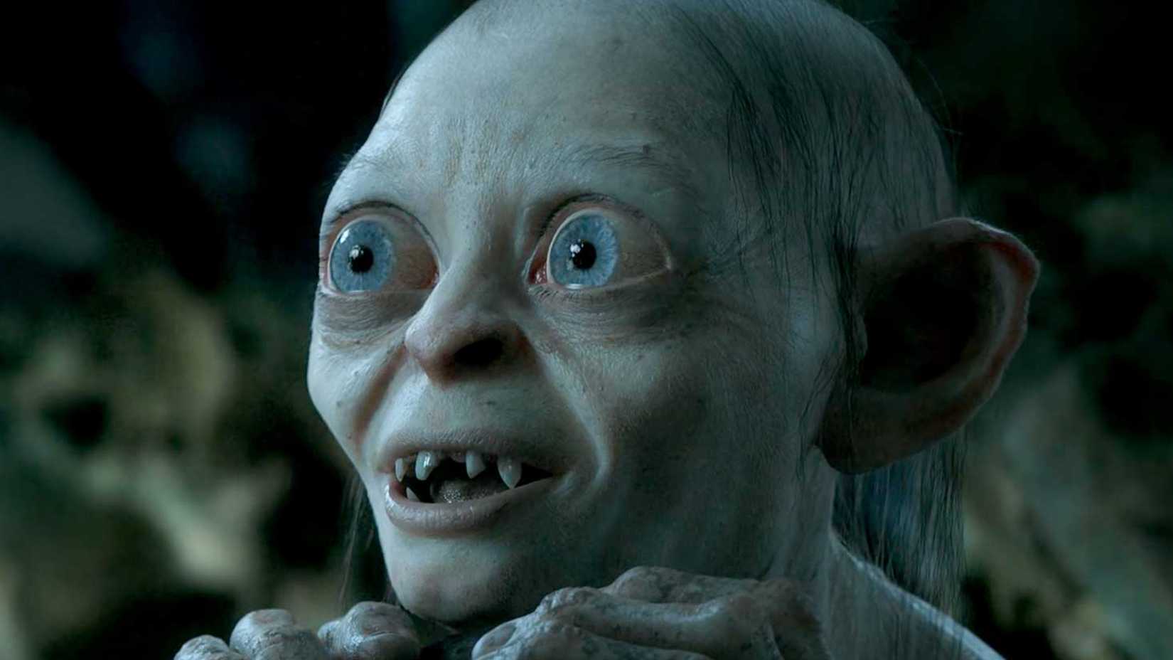 Gollum looks happy in The Hobbit.