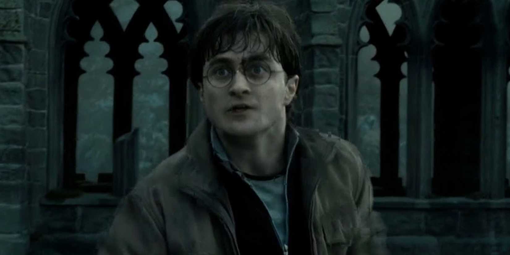 Harry Potter using Confringo in Harry Potter