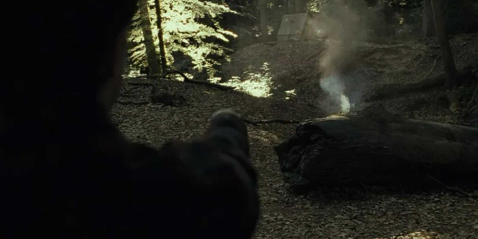 Harry using Diffindo on a Horcrux in Harry Potter