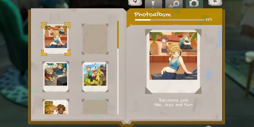 A notebook fill of Polaroids 