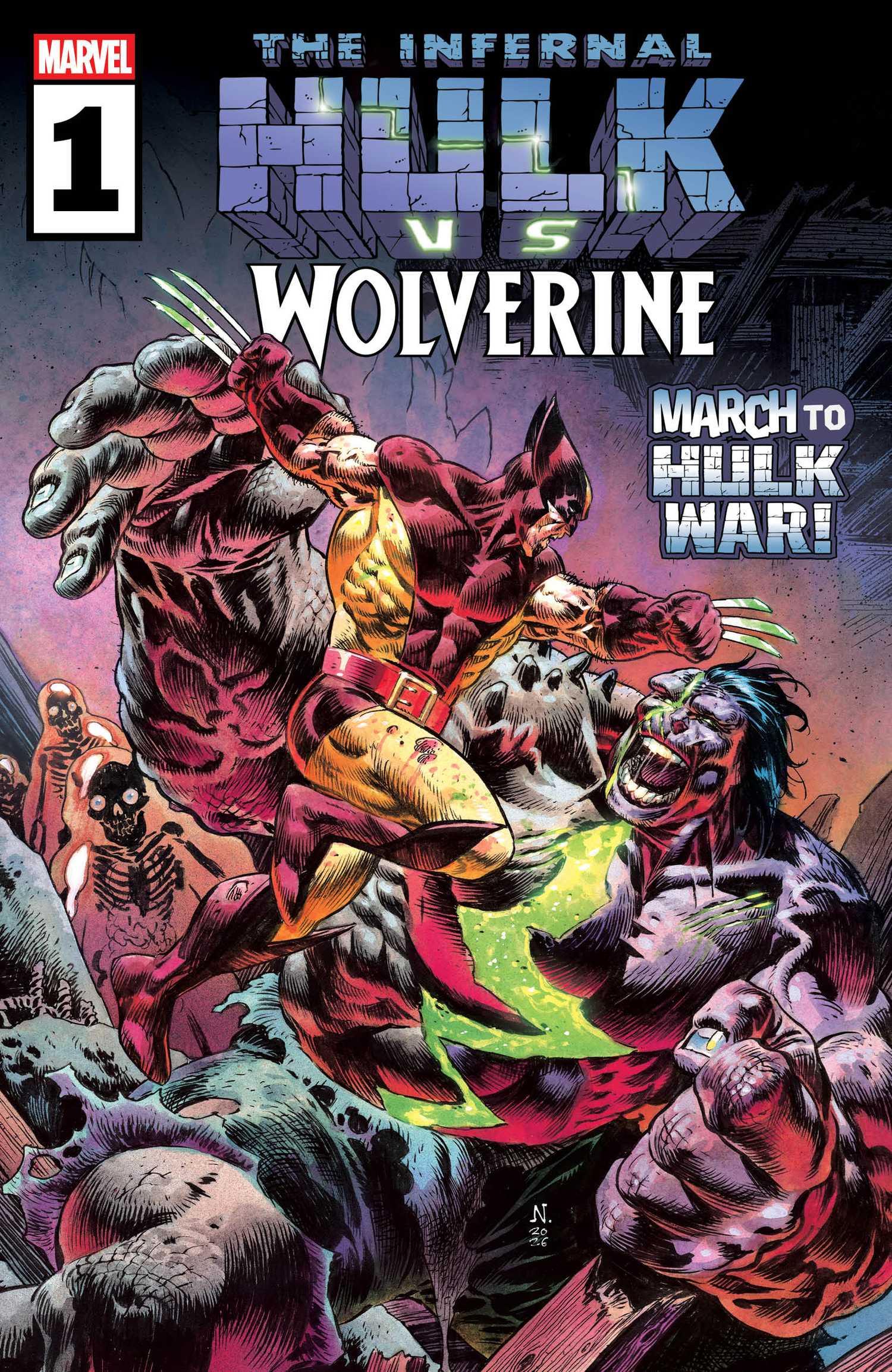 Infernal Hulk vs. Wolverine #1 cover