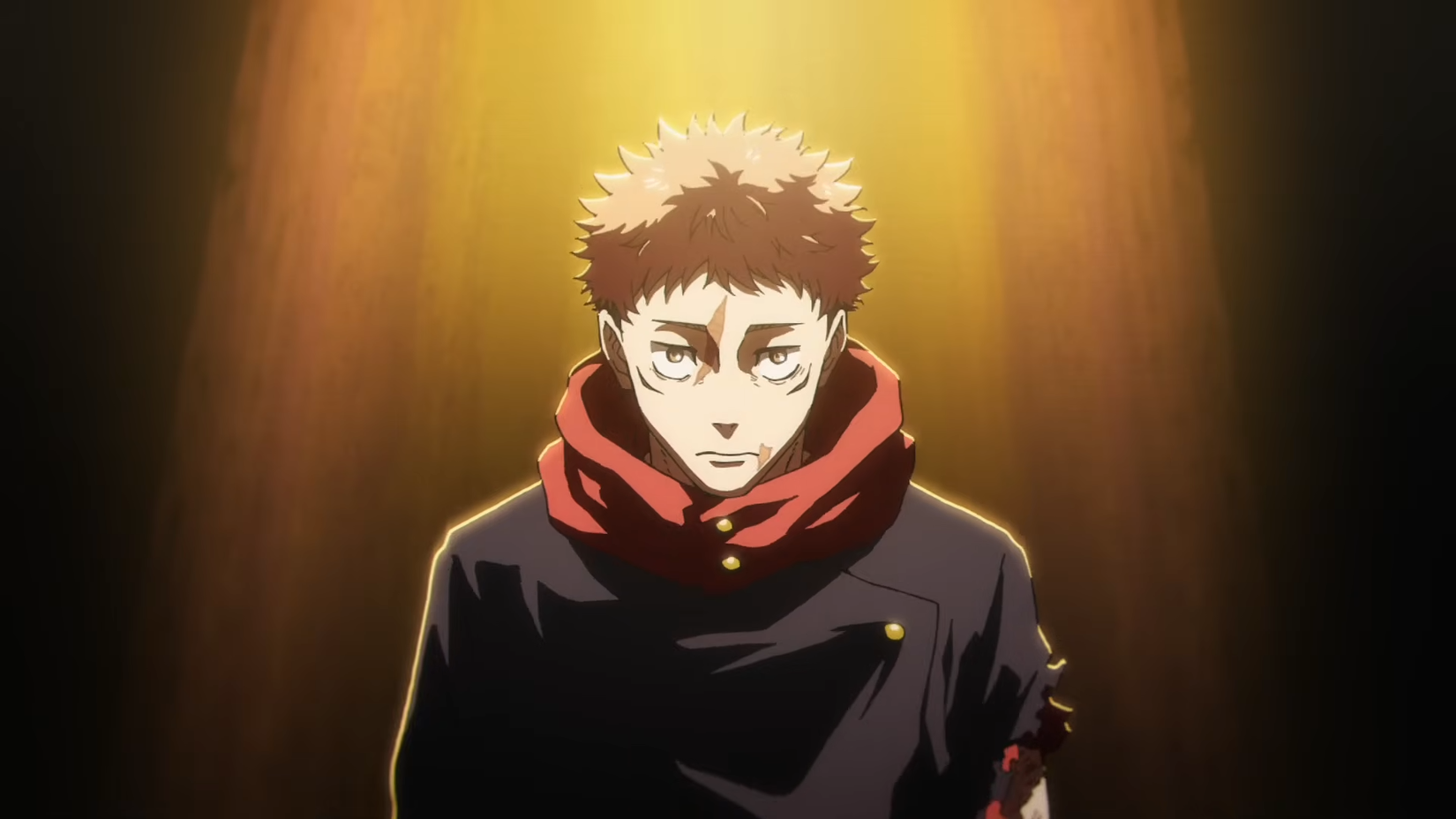 Yuji Itadori as he appears in the first official teaser for Jujutsu Kaisen Season 4.