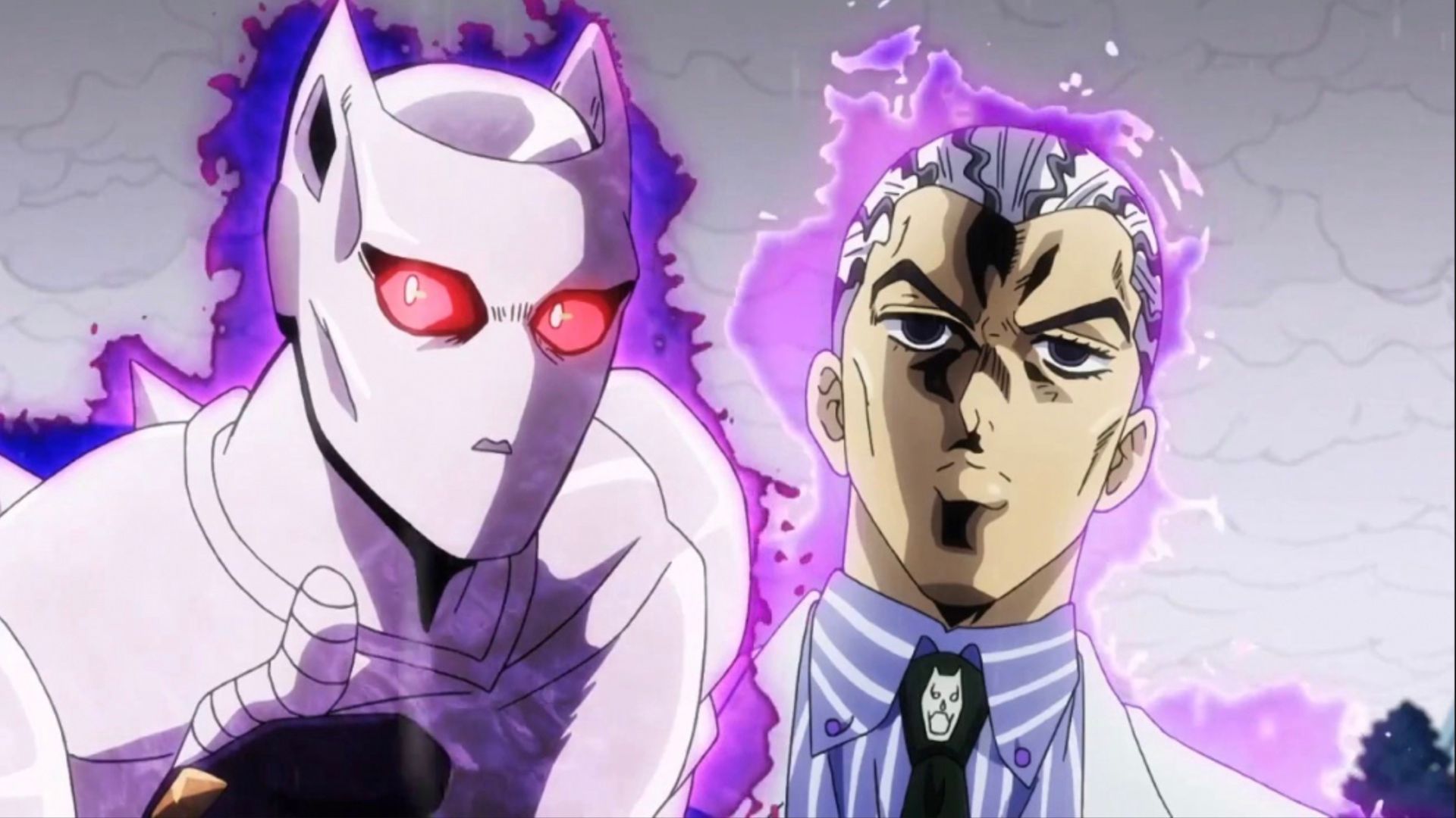 Yoshikage Kira prepares to use his Stand in JoJo's Bizarre Adventure: Diamond is Unbreakable.