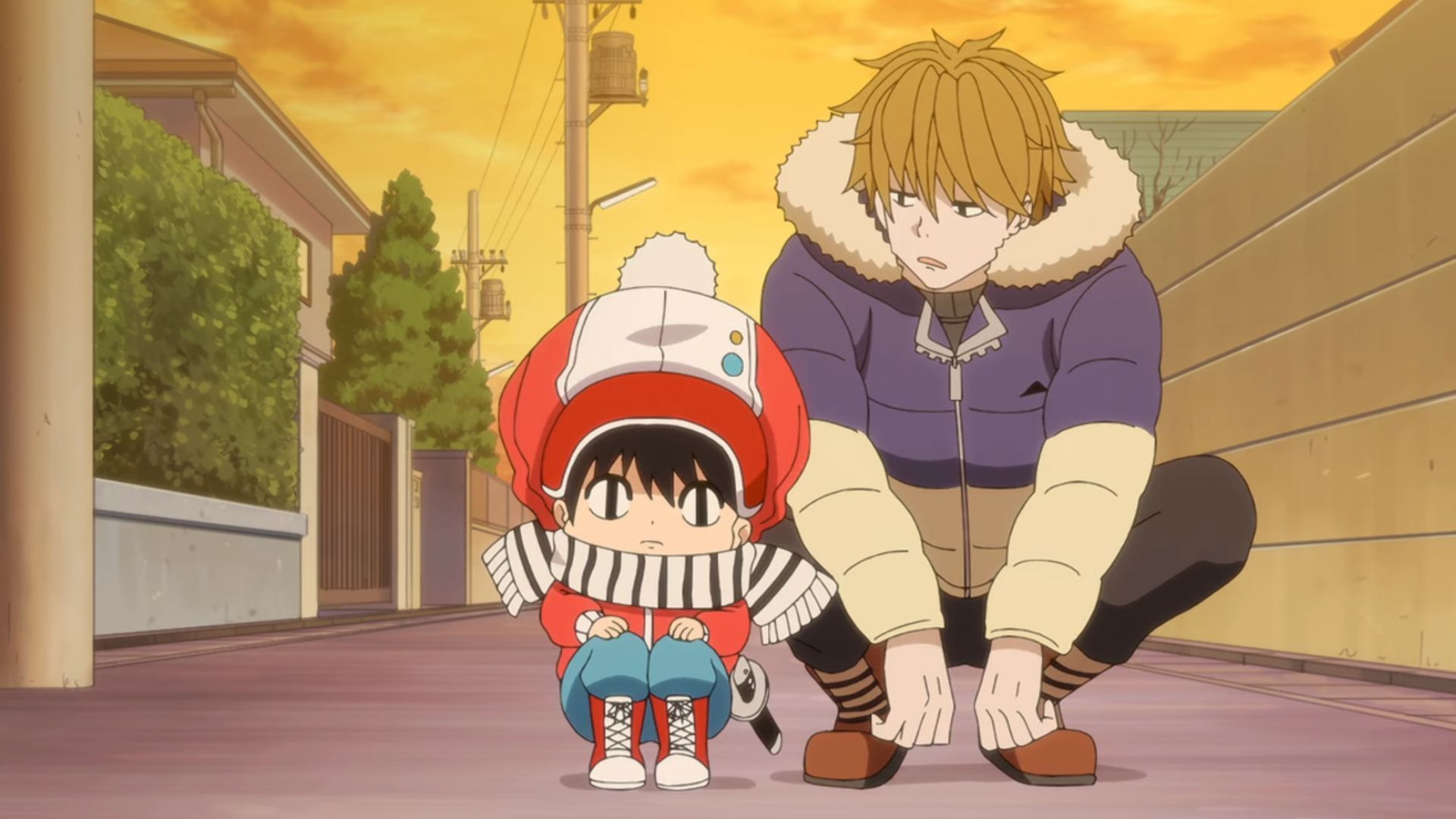 Kotaro and Shin Sitting from Kotaro Lives Alone.