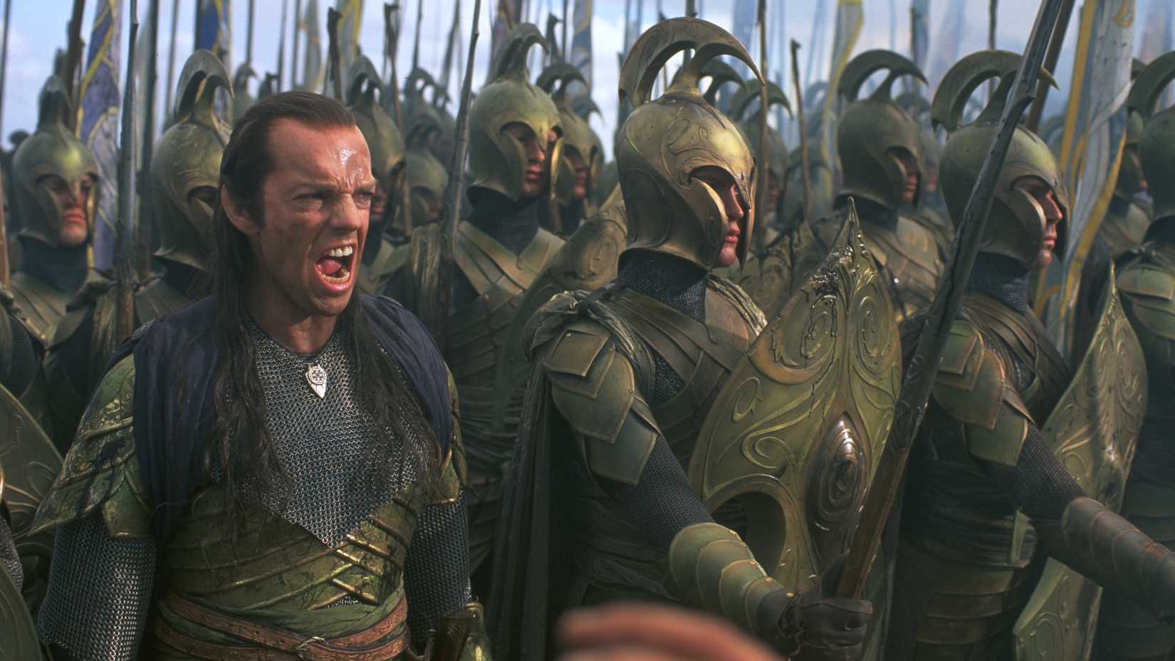 Elrond and other Elves during the War of the Last Alliance in The Lord of the Rings: The Fellowship of the Ring