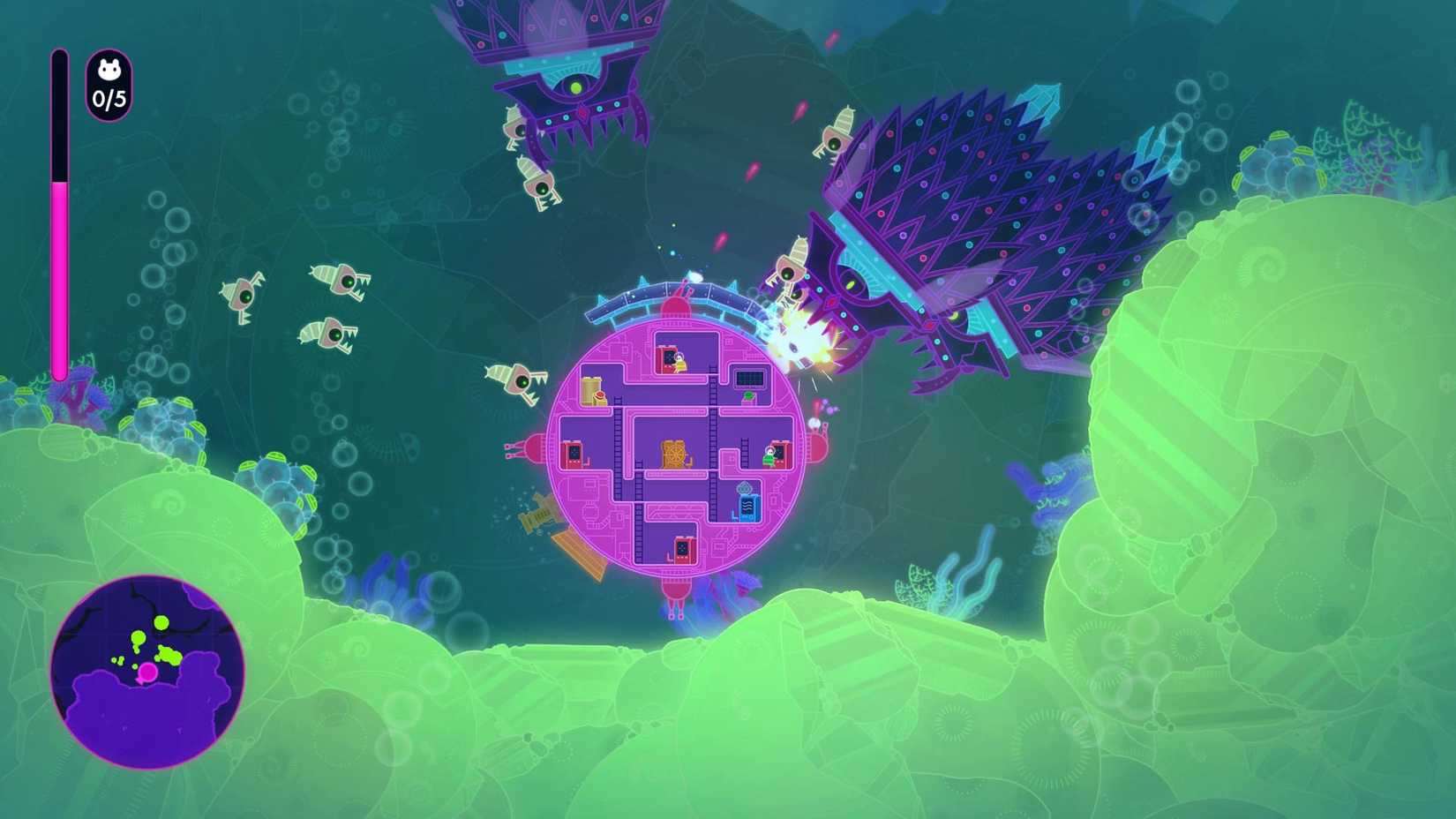 Lovers in a Dangerous Spacetime Gameplay
