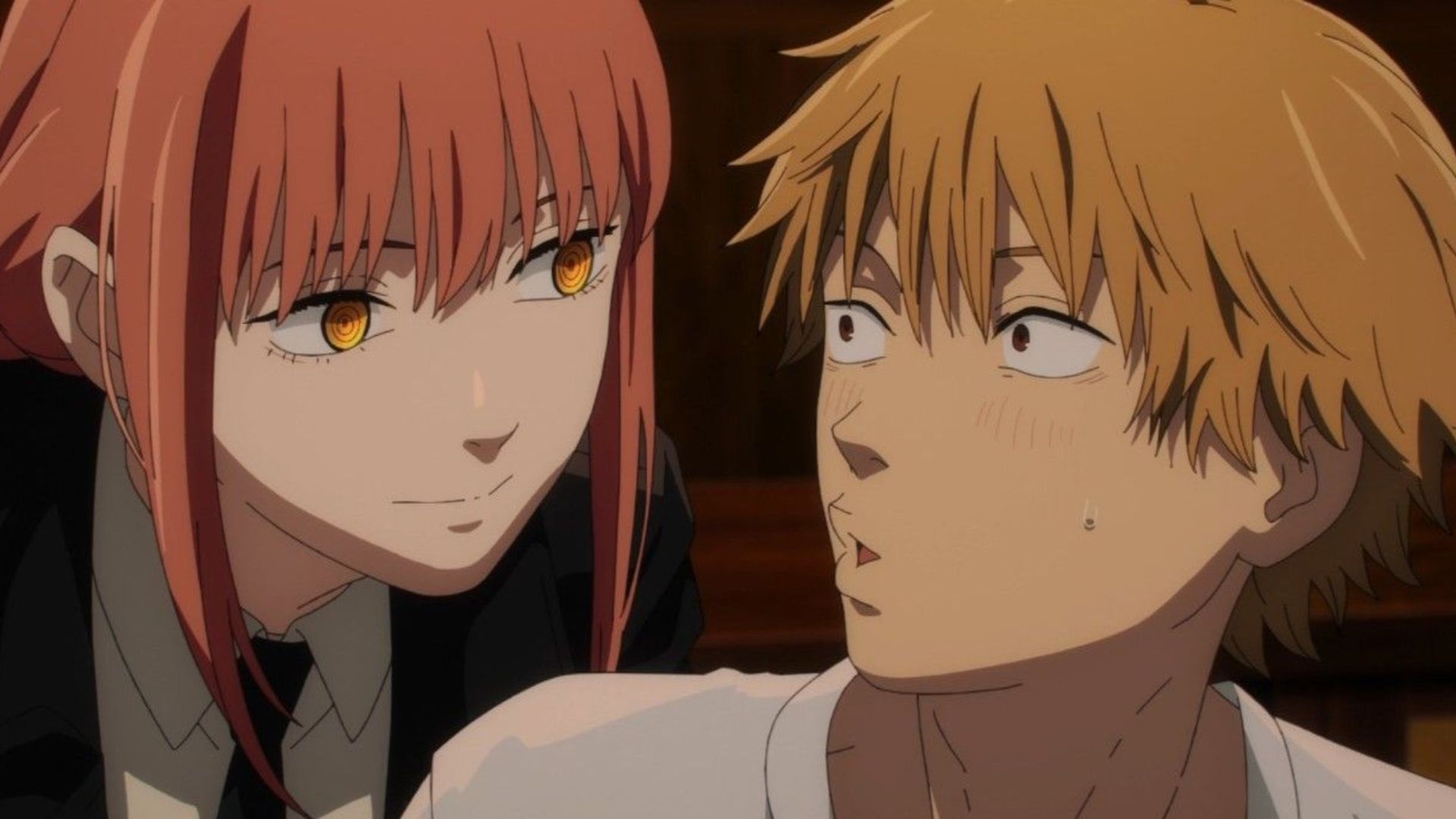 Makima interroge Denji sur son baiser dans Chainsaw Man.