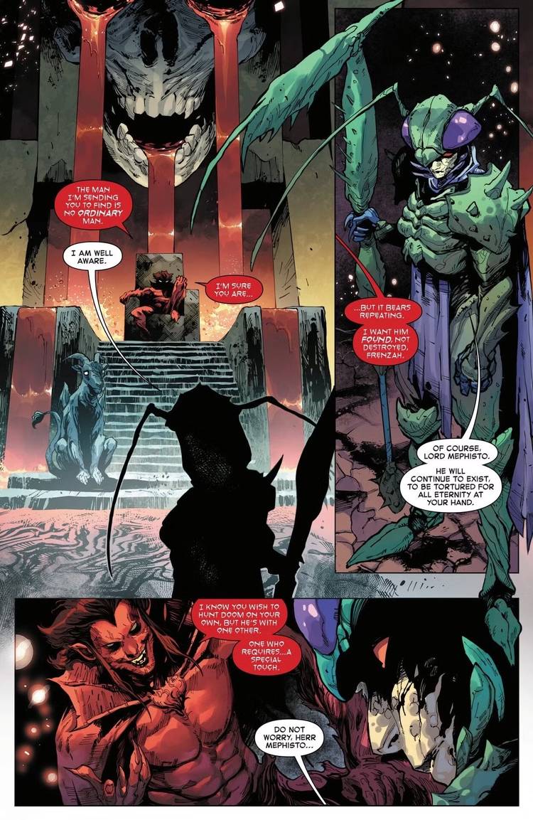 Mephisto gives Frenzah orders to capture Captain America