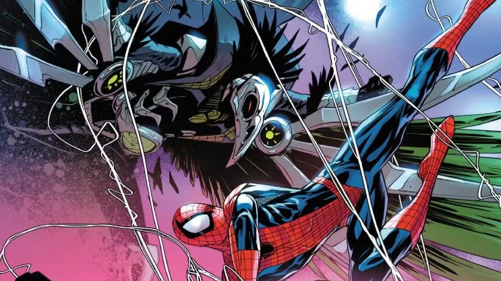 Metal Vulture attacks Spider-Man in The Amazing Spider-Man