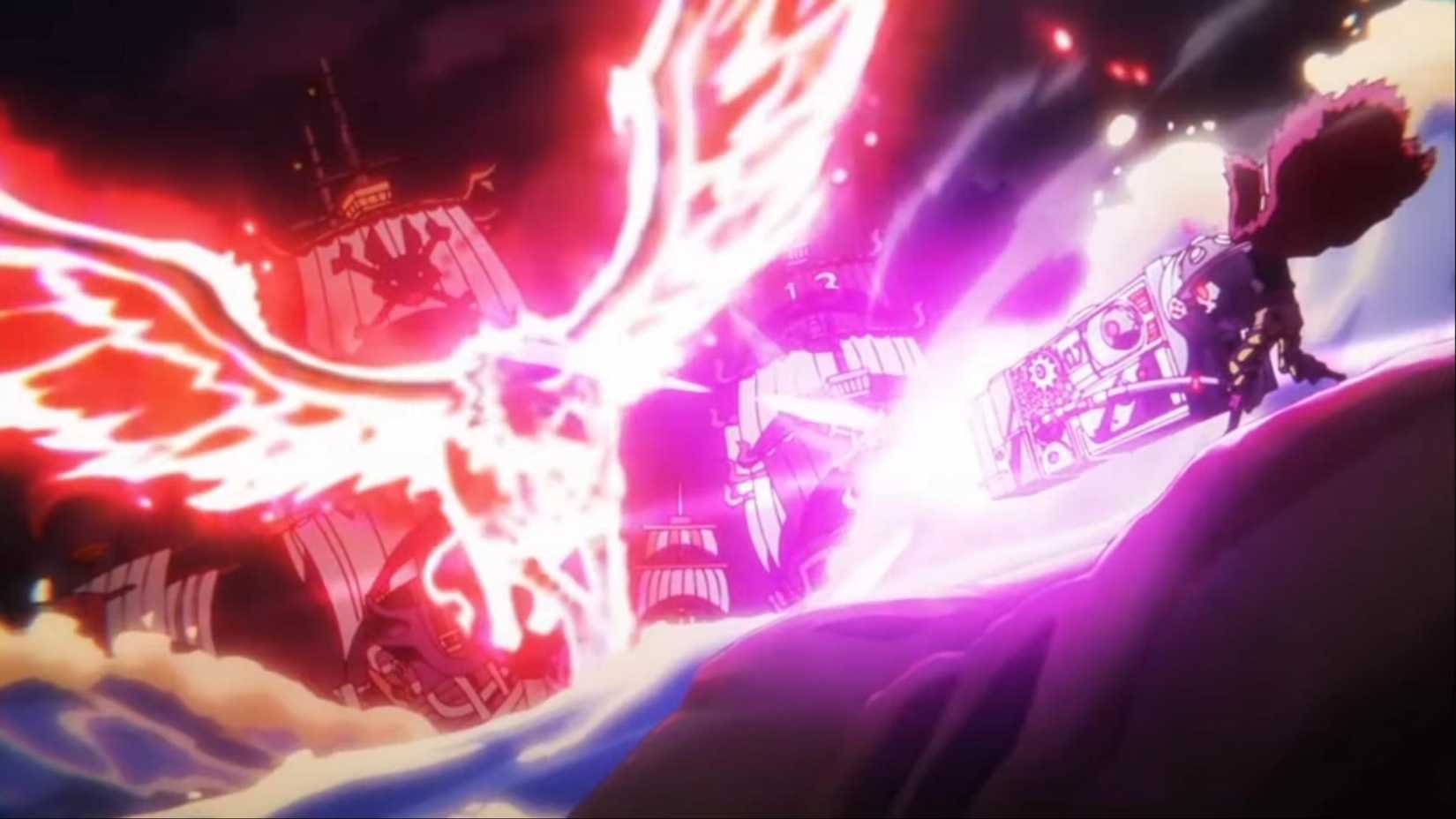Shanks lance Divine Departure chez Eustass Kid dans One Piece