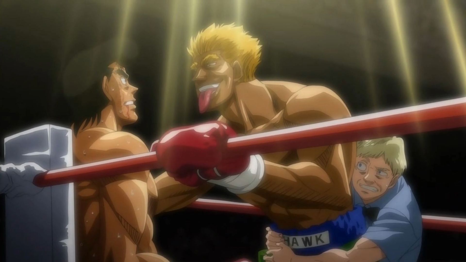 Takamura vs. Bryan Hawk in Hajime no Ippo anime