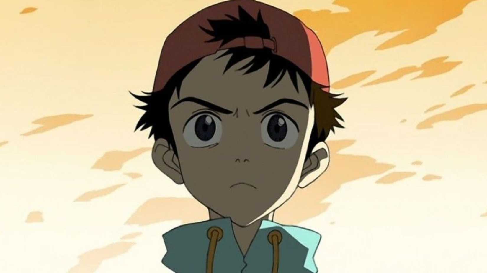 Naota gives a concerned look in FLCL.