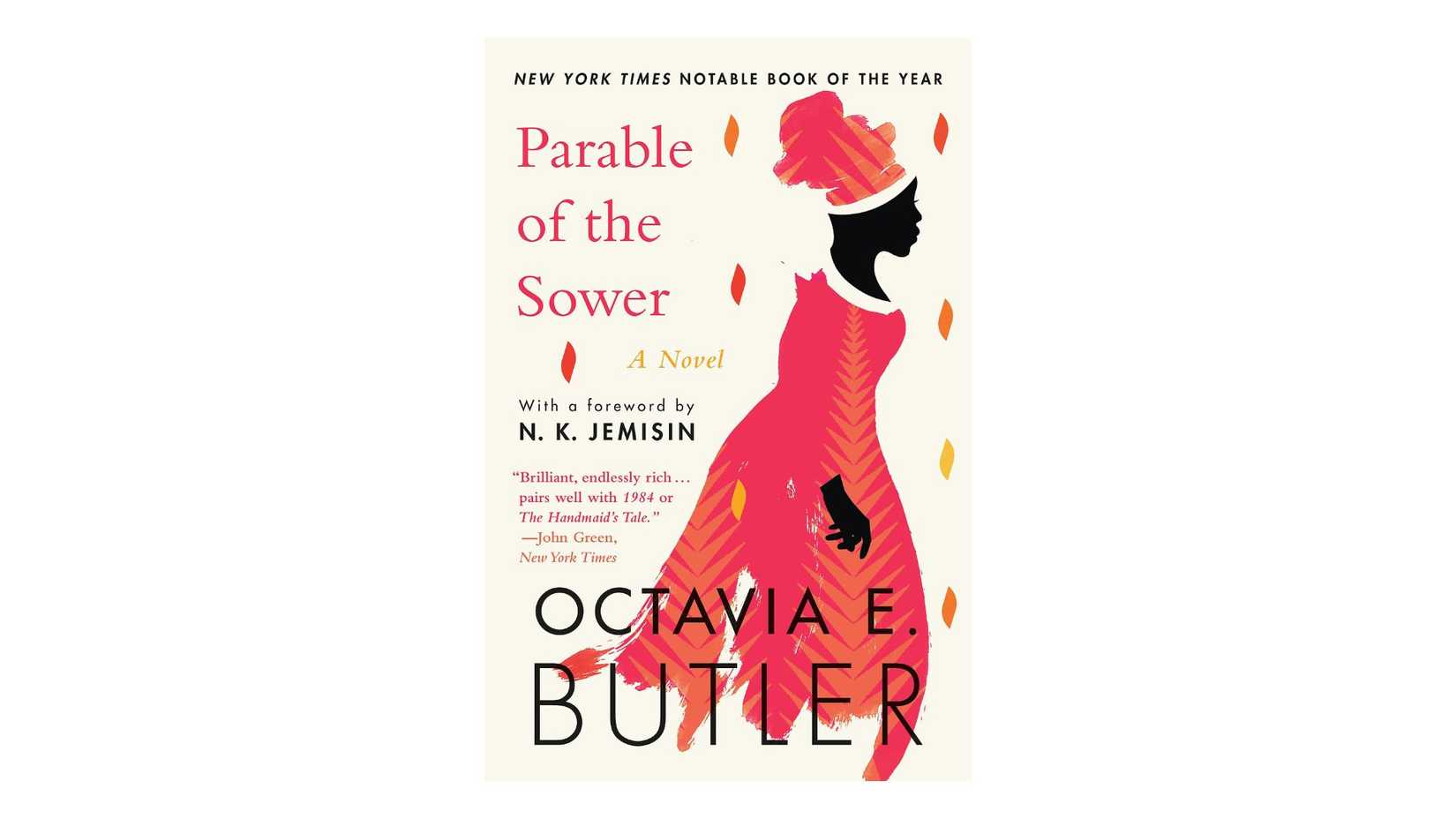 Parable of the Sower by Octavia E. Butler book cover on a white background