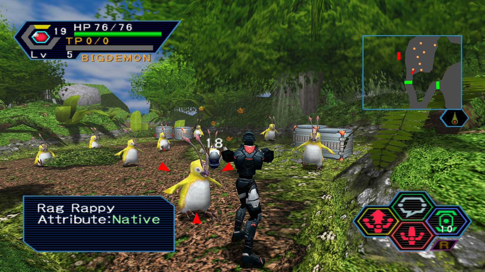 Phantasy Star Online Ver. 2 Dreamcast Gameplay Battle