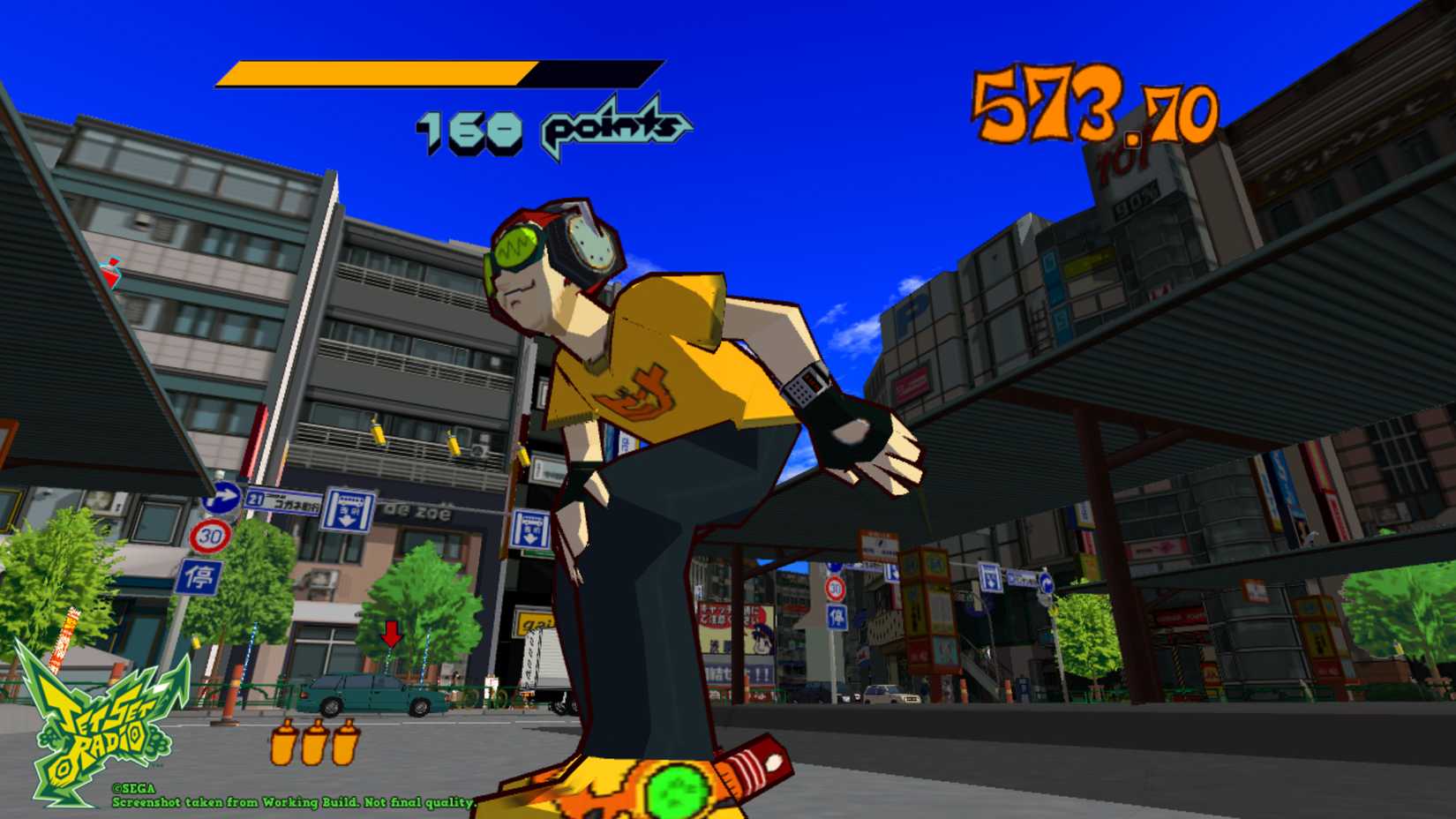 Jet Set Radio gameplay Sega Dreamcast