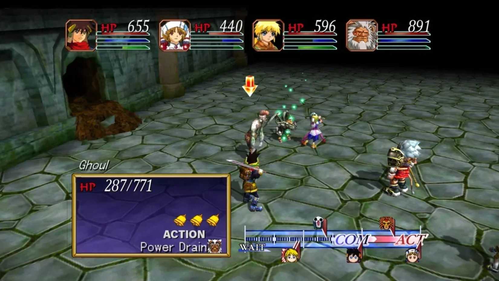 Grandia 2 battle screen Sega Dreamcast