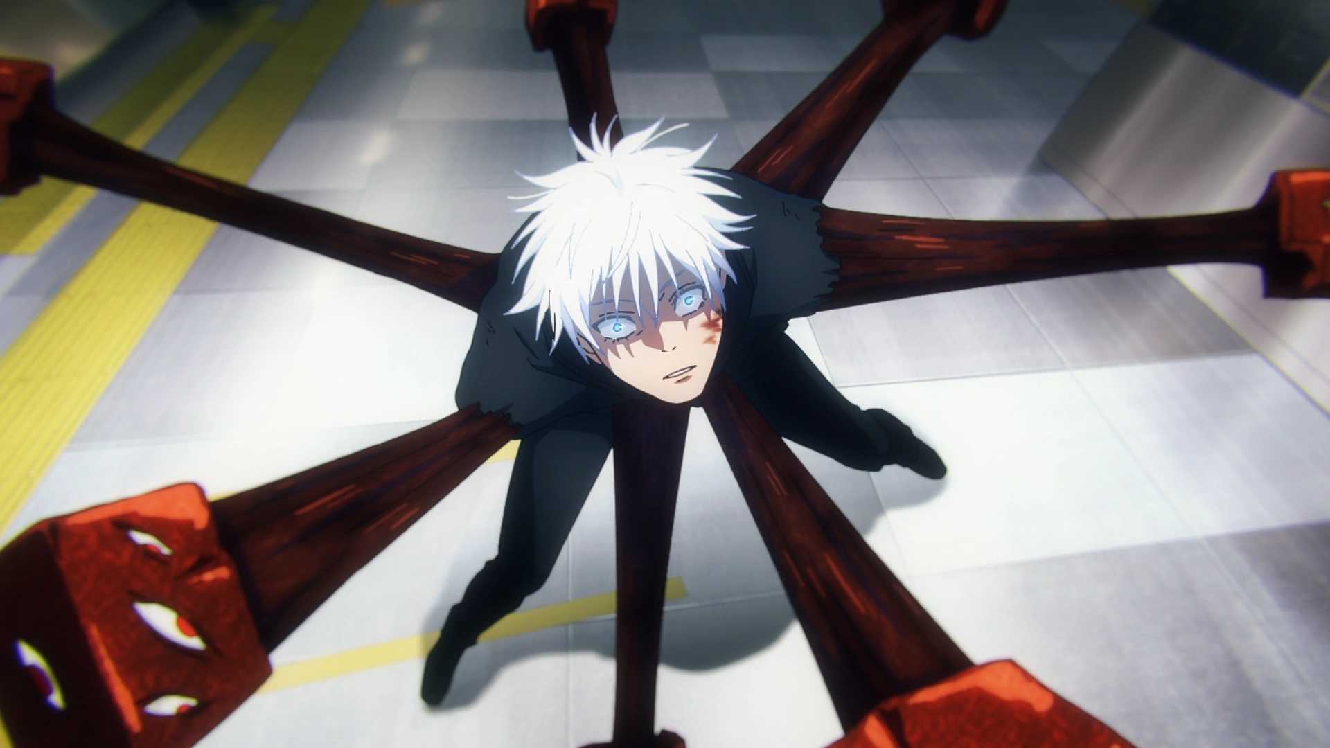 Gojo trapped in Jujutsu Kaisen's Shibuya Incident Arc.