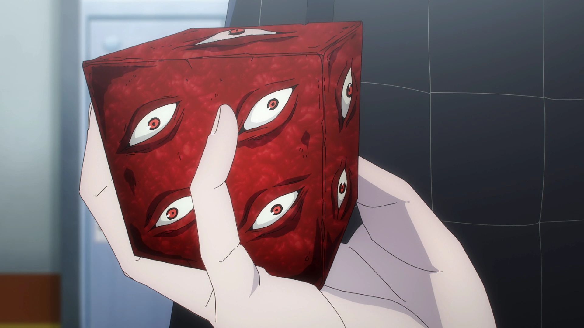 A concealing cube containing Gojo in Jujutsu Kaisen's Shibuya Incident Arc anime