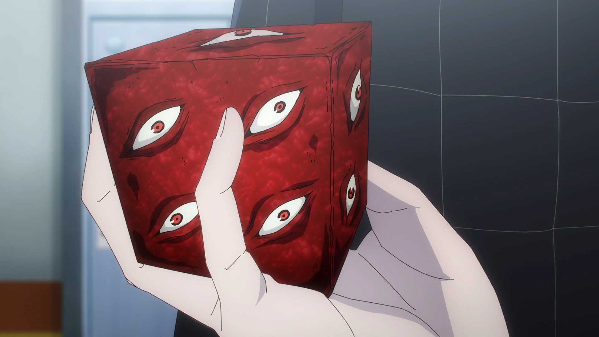 A concealing cube containing Gojo in Jujutsu Kaisen's Shibuya Incident Arc anime