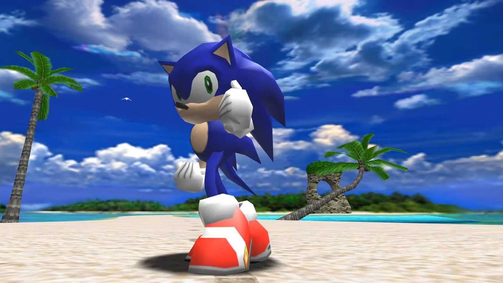 Sonic giving a thumbs up in Sonic Adventure Dreamcast