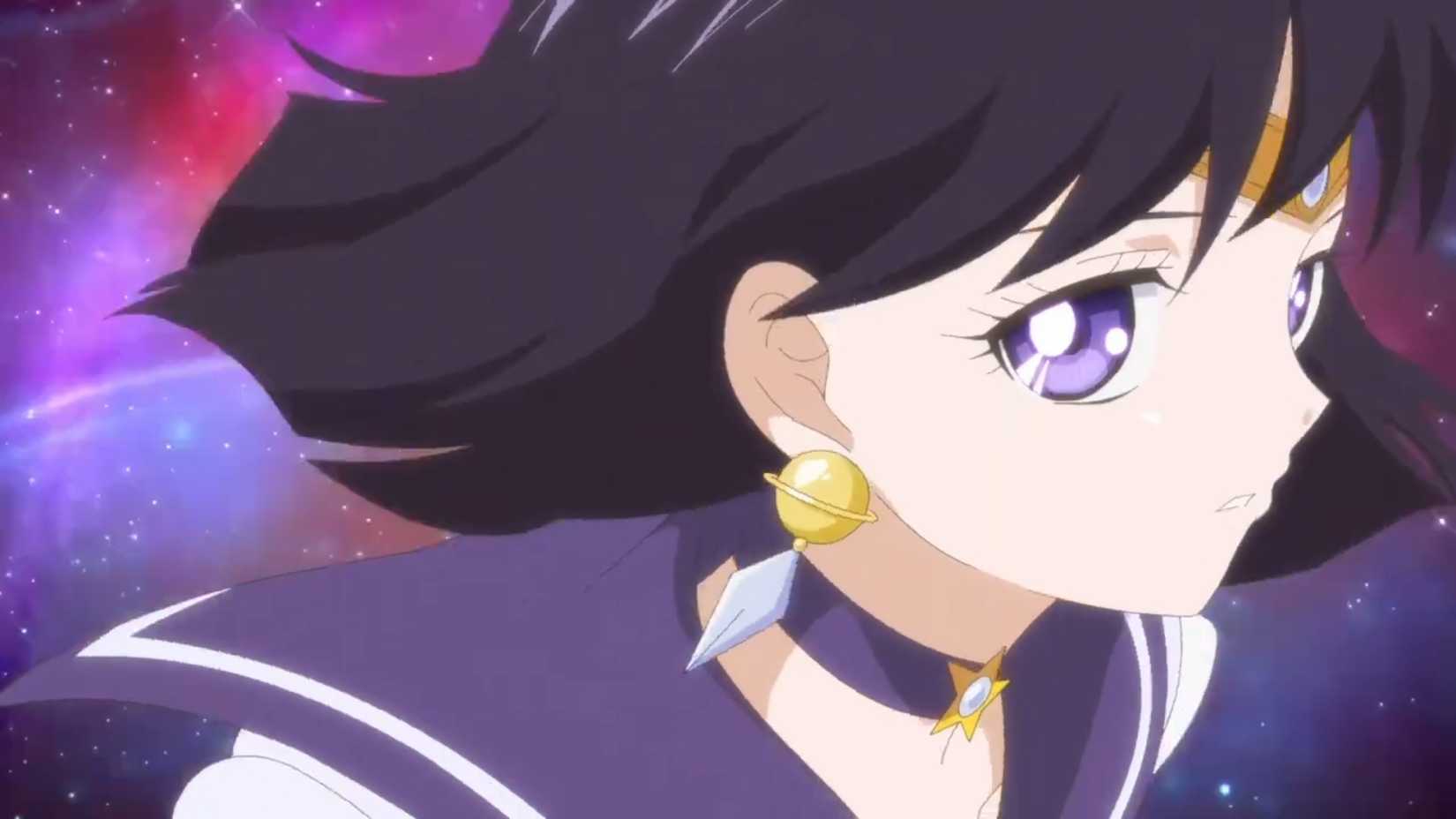 Transformation de Sailor Saturne dans l'anime Sailor Moon