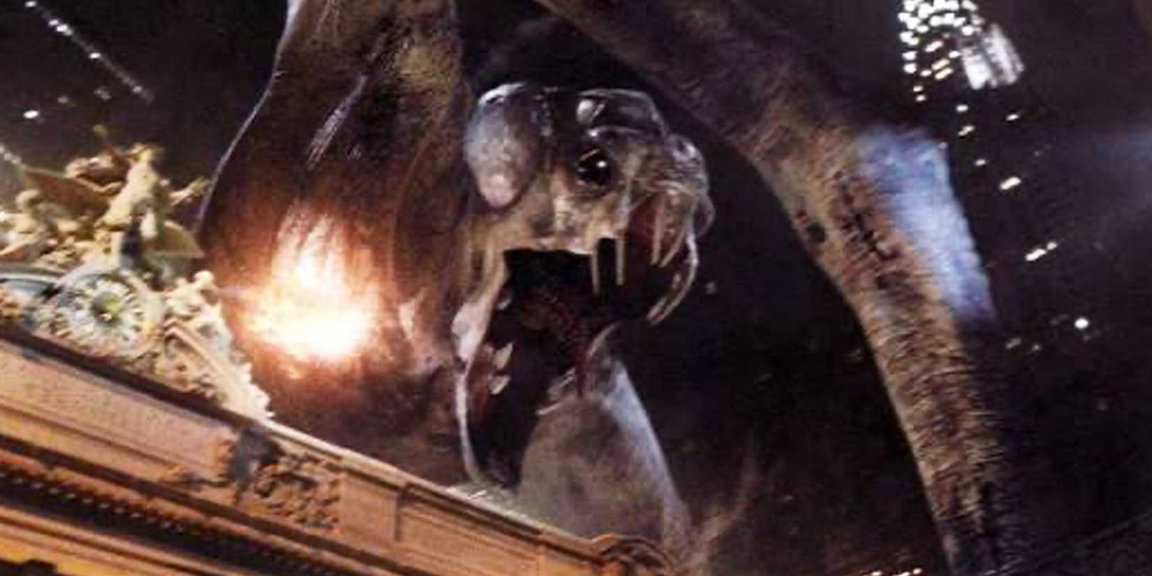 The Clover monster attacking in Cloverfield