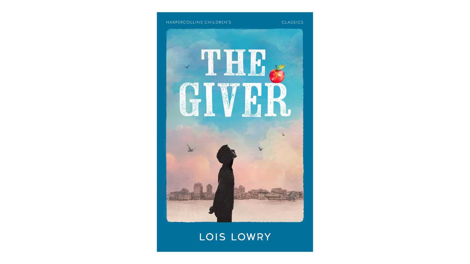 The Giver by Lois Lowry book cover on a white background