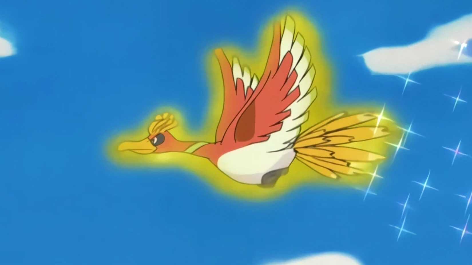 The Legendary Ho-Oh sighting in Pokemon anime