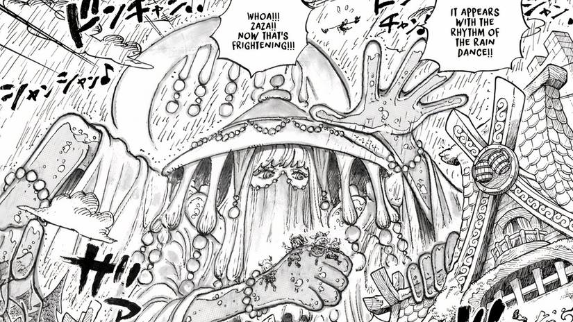 Le Dieu de la Pluie Zaza est révélé dans le manga One Piece