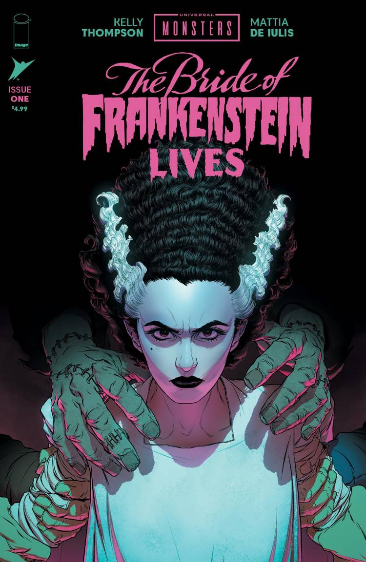 Mroczna okładka komiksu Bride of Frankenstein, zapowiadająca przerażający powrót klasycznej ikony horroru w nowej, artystycznej odsłonie na Halloween 2026