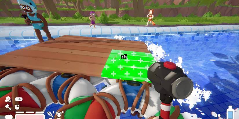 A raft with many elements in it