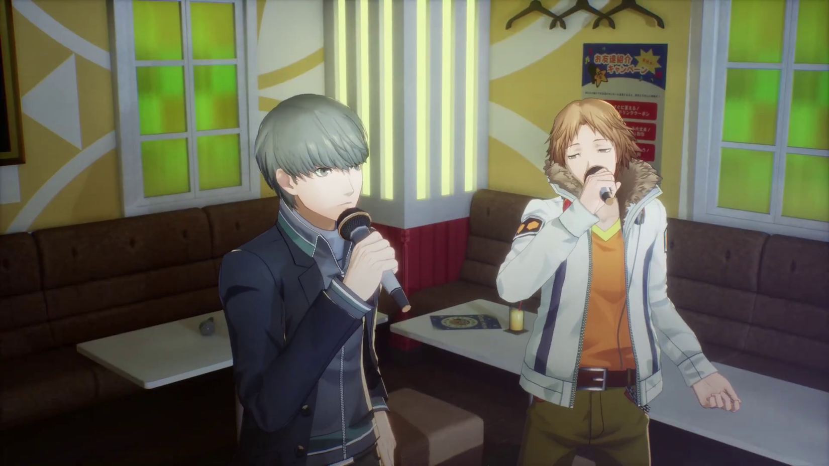 Persona 4 Revivial screenshot of protagonist and Yasuka
