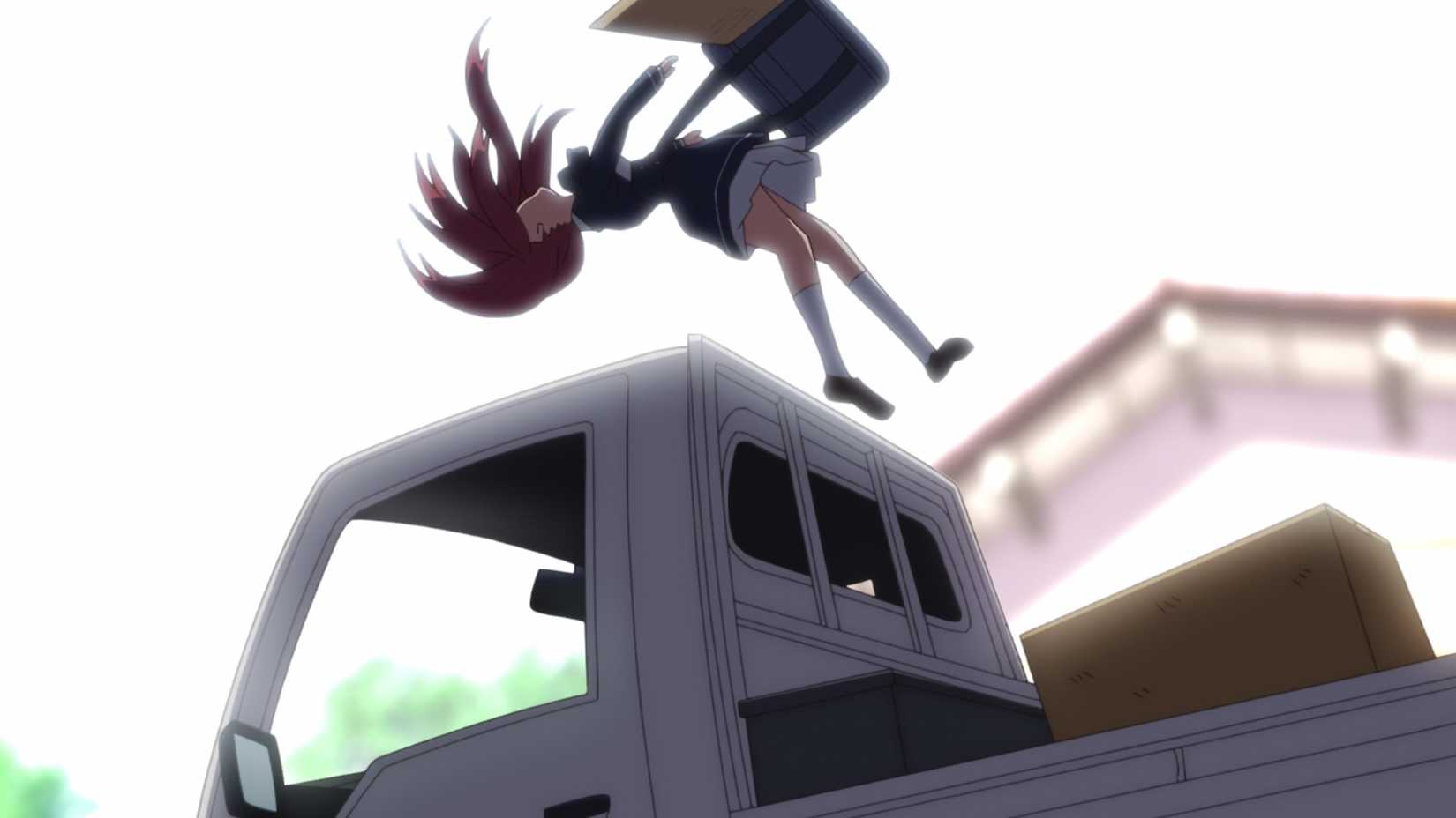 Sakura Minamoto gets hit by a truck in Zombieland Saga Episode 1