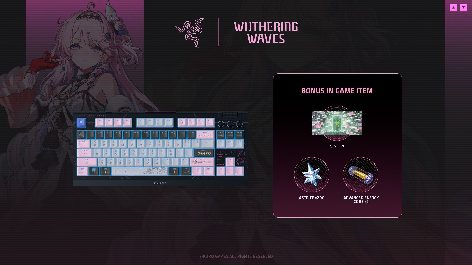 The official Wuthering Waves x Razer limited-edition gaming collection is modeled after the pink-haired beauty, Denia and features an ergonomic gaming chair, a wireless tenkeyless keyboard, a wireless gaming mouse and a large-format mouse mat.