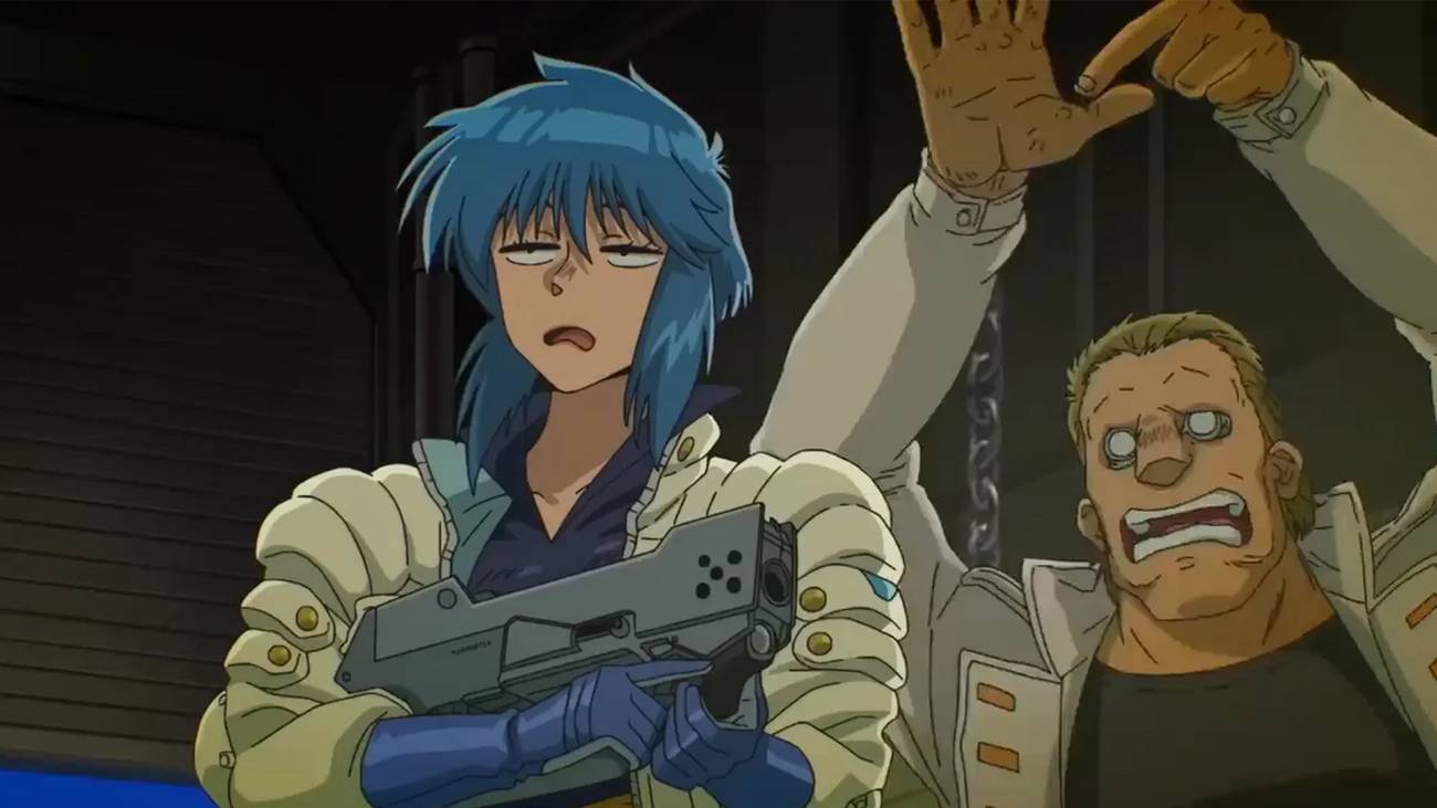 Major Kusanagi and Batou acting silly in The Ghost in the Shell 2026