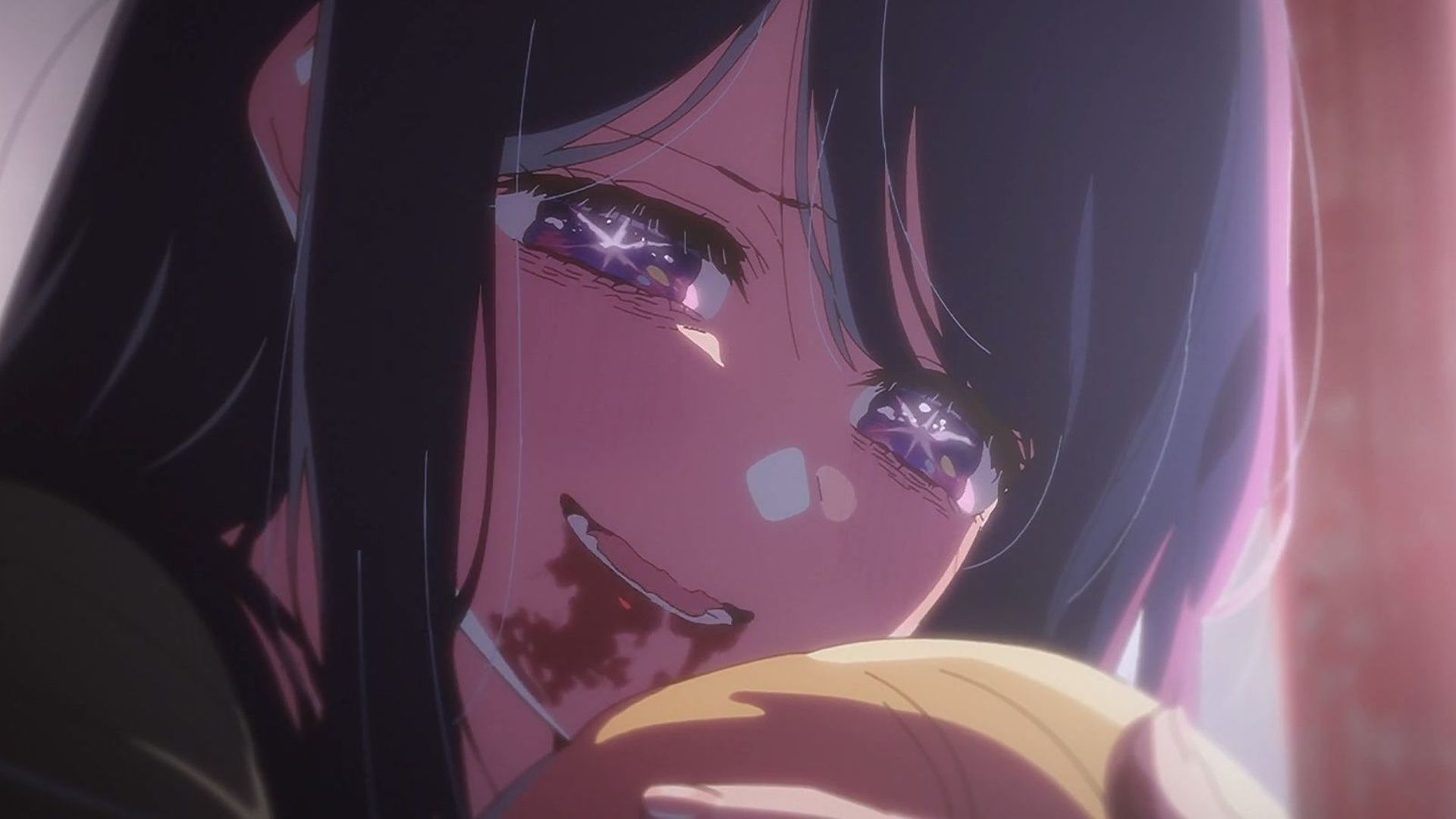 Ai Hoshino parle à Aqua tout en saignant à mort à Oshi no Ko.