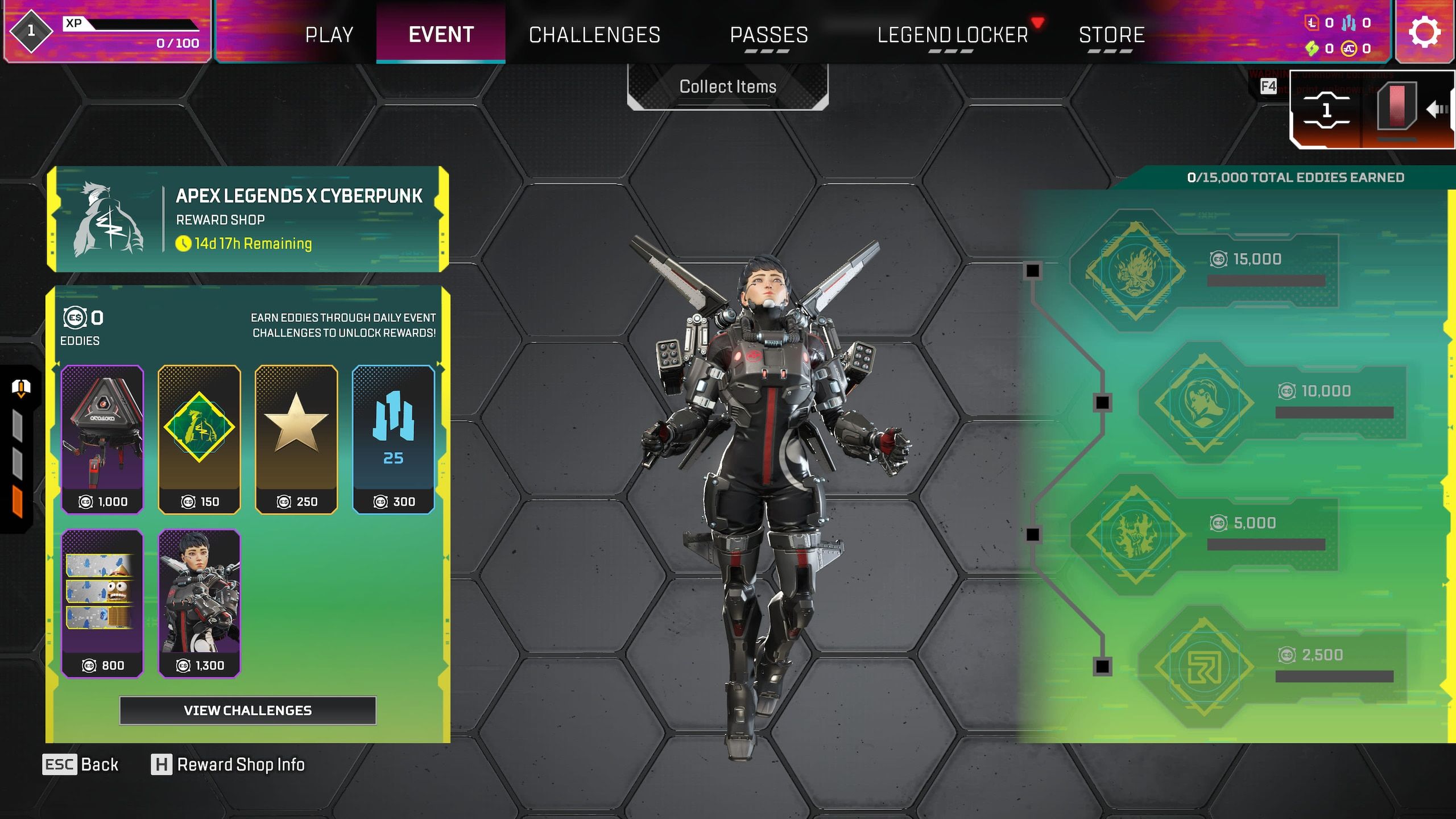 The upcoming Apex Legends x Cyberpunk Event will feature new character skins based on the anime cast of Edgerunners, as well as weapon skins, mods, a new limited-time map, and more, all inspired by the critically acclaimed Netflix anime series.