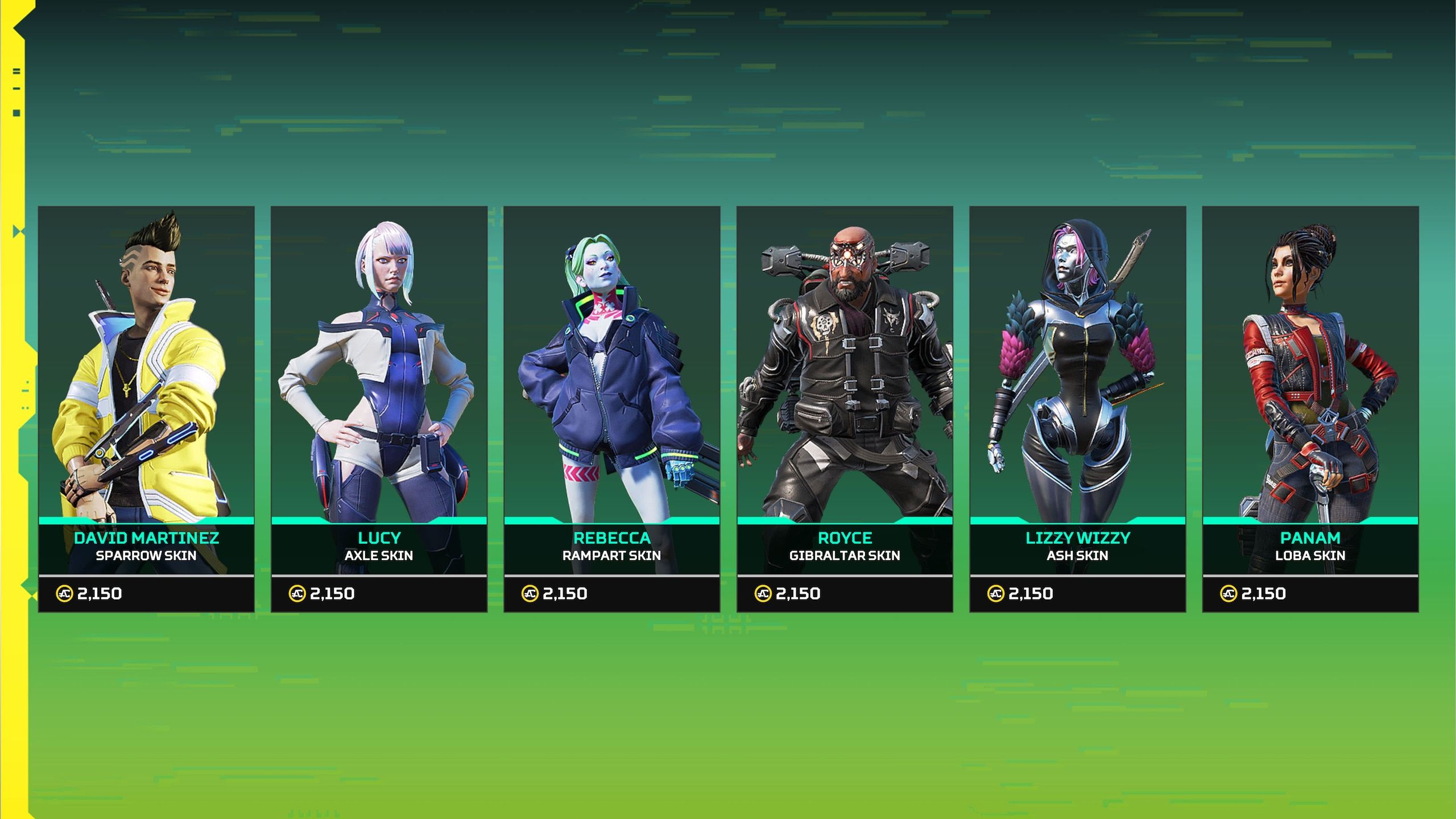 The upcoming Apex Legends x Cyberpunk Event will feature new character skins based on the anime cast of Edgerunners, as well as weapon skins, mods, a new limited-time map, and more, all inspired by the critically acclaimed Netflix anime series.
