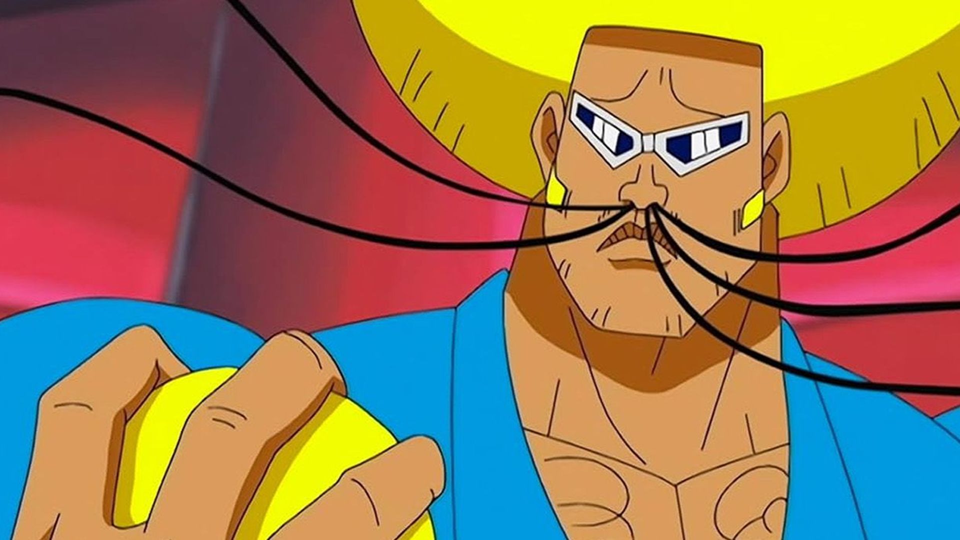 Bobobo-bo Bo-bobo wielding his nose hair whips.