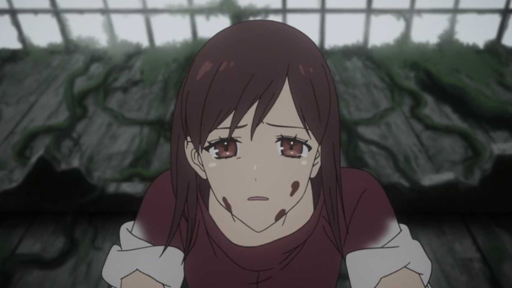 Saki looks devastated and on the brink of tears in From the New World.