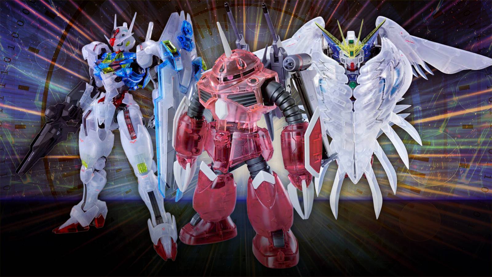 Gundam Reveals 3 New Clear Gunpla Model Kits for Wing Zero, Aerial & Z’Gok