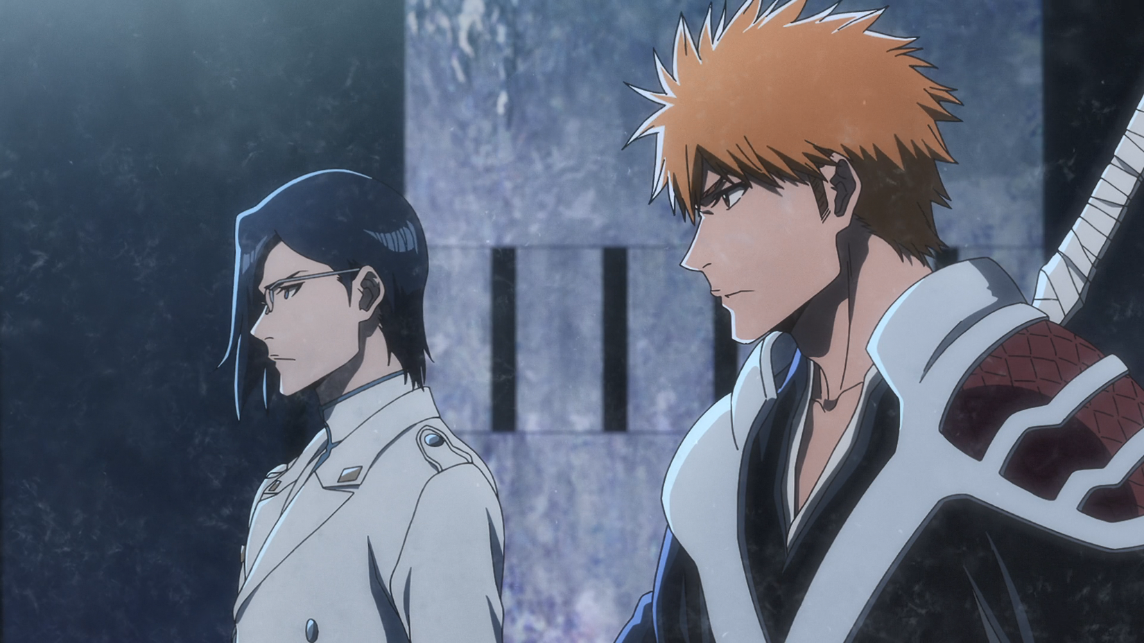 Ichigo Kurosaki and Ishida Uryu stand side by side in Bleach TYBW Season 4 Episode 1
