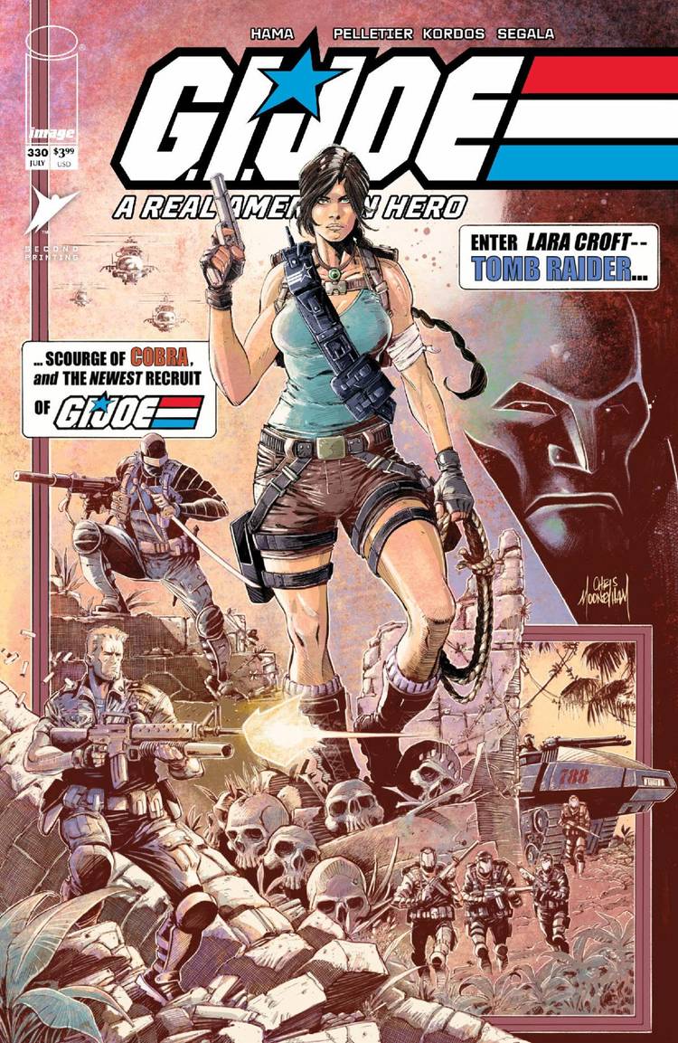  A Real American Hero #330 cover featuring Lara Croft